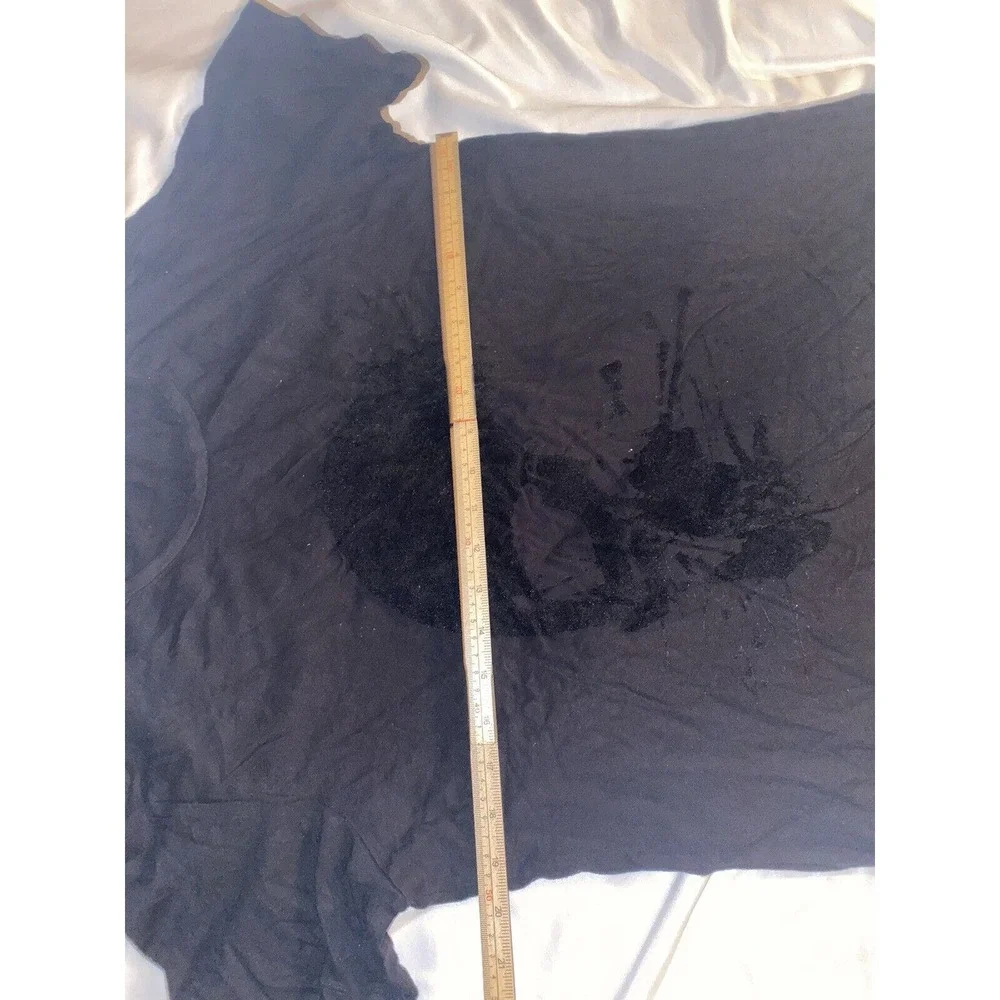 The‎ Kooples Mens Felt Skull Tee T-Shirt Black Cotton Size Large